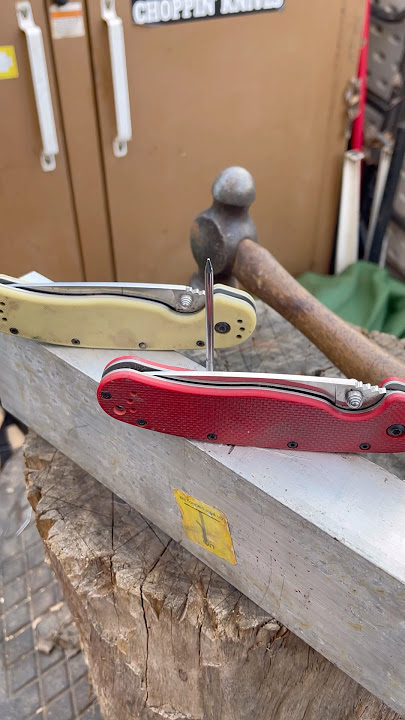 Ontario Rat 1 s35vn vs nail #shorts #knifestuffwedo #ontario #knifetest #fail