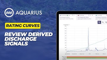 Review Derived Discharge Signals for Rating Curves | Hydrology | Aquarius Time-Series
