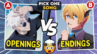 🎶ANIME OPENINGS vs ENDINGS 🔥 Which ONE Anime Song Would You Save? | Anime Quiz!