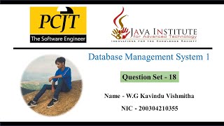 Database Management System | Question Set 18 | Java Institute #java_institute #dbms #question_set_18