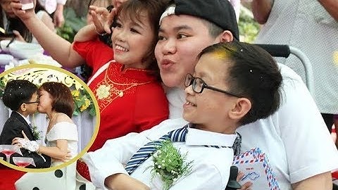 Đám cưới của cô dâu chú rể tí hon cao 1,2m gây bão mạng Nghệ An