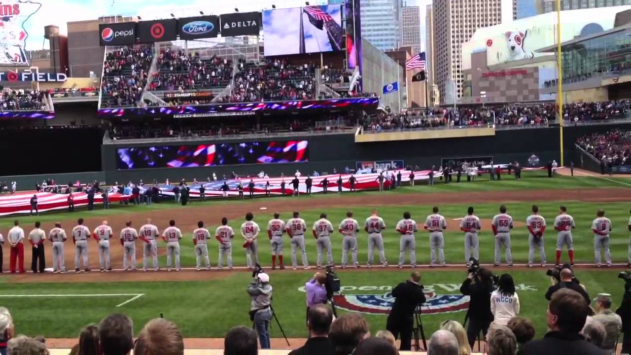 Awesome National Anthem at Target Field!