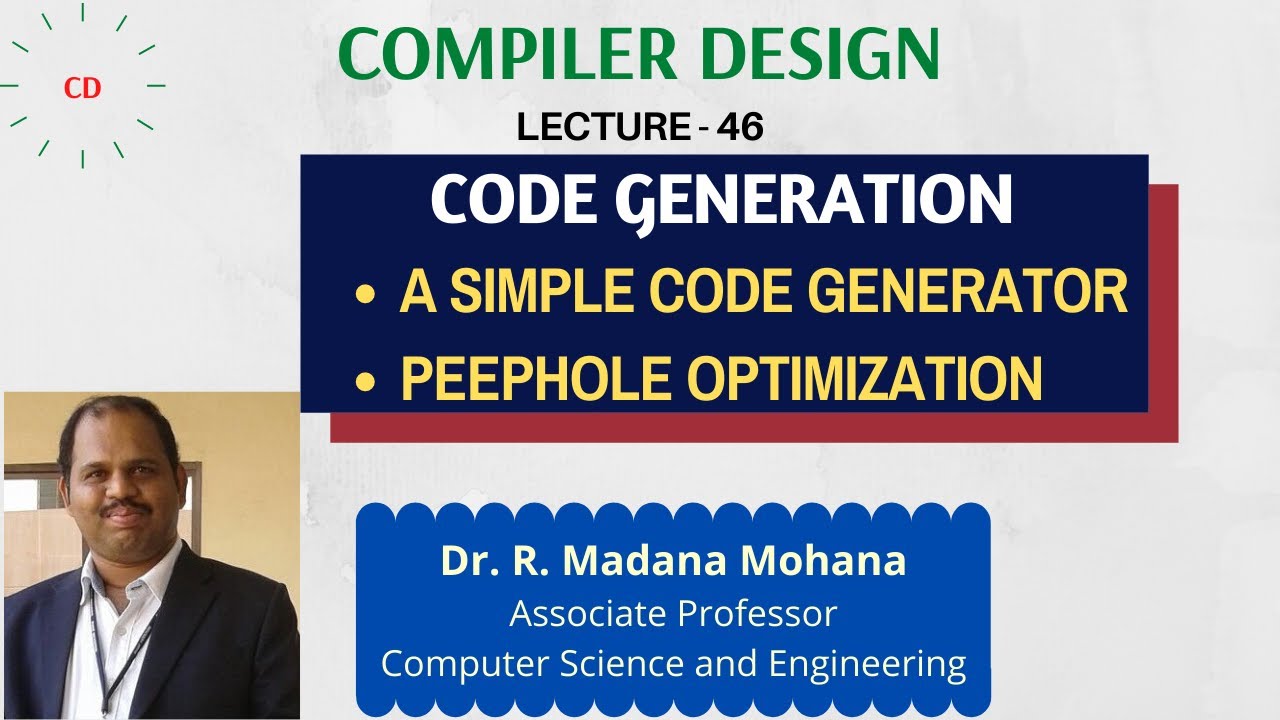 Compiler Design || Lecture- 46 || Code Generation | A Simple Code ...
