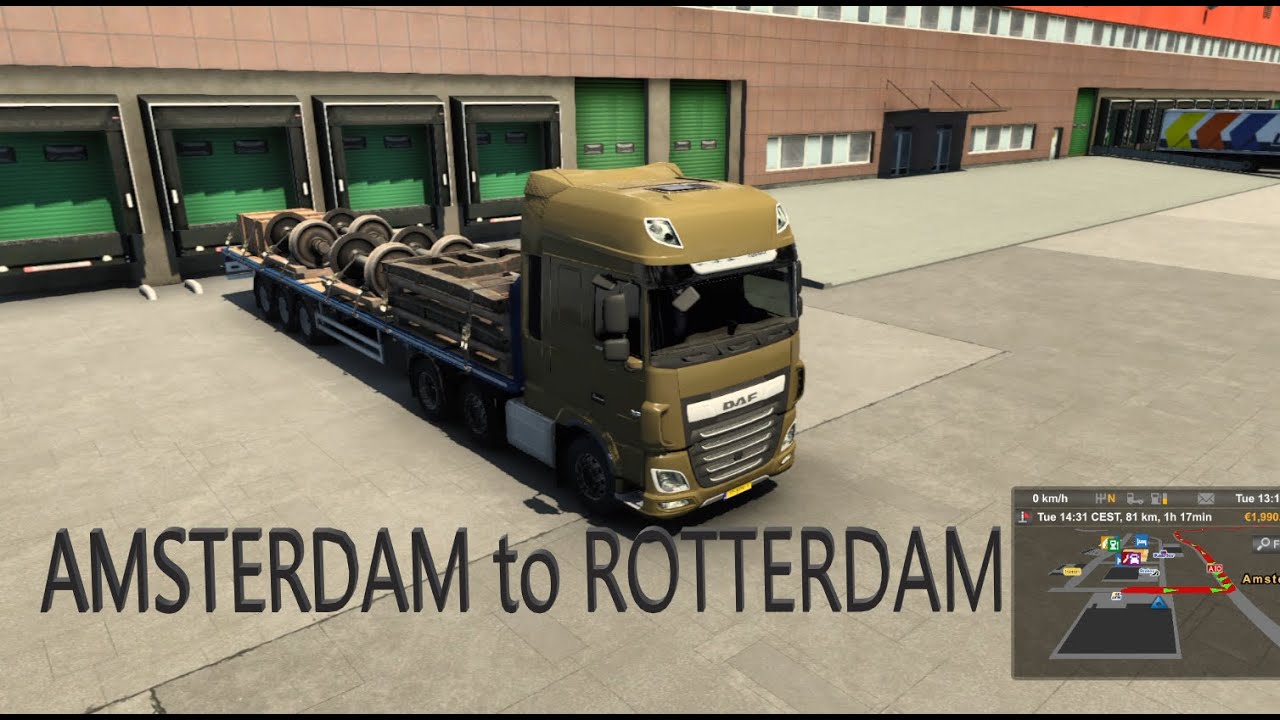 Amsterdam To Rotterdam Train Axles Delivery With DAF YouTube Amsterdam to rotterdam train axles delivery with daf youtube