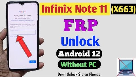 Infinix Note 11 Frp Bypass | Infinix X663 Frp Unlock android 12