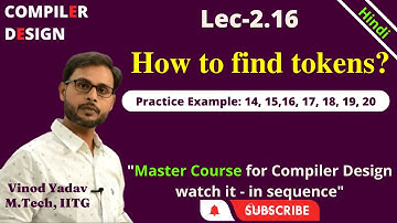 L2.16 | Tokens in Compiler Design | Count Number Of Tokens | Tokens in C