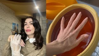 Winter hand care 💅 Paraffin hand therapy 🔥 Hot and cold   home care 🌸