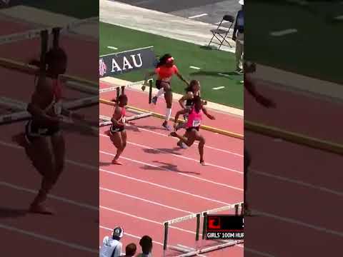 OLYMPIAN GRACE STARK WINS 100MH IN 13.86 AT AAU JR. OLYMPIC GAMES 👑🥇