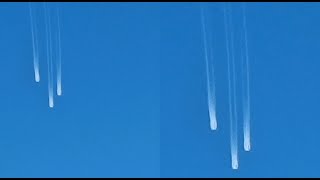3 Large objects falling from space filmed in Denver, Colorado