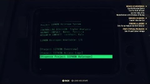Fallout 76 - Project Syphon Holotape Location
