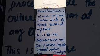 matual exclusion 3rd part of critical section