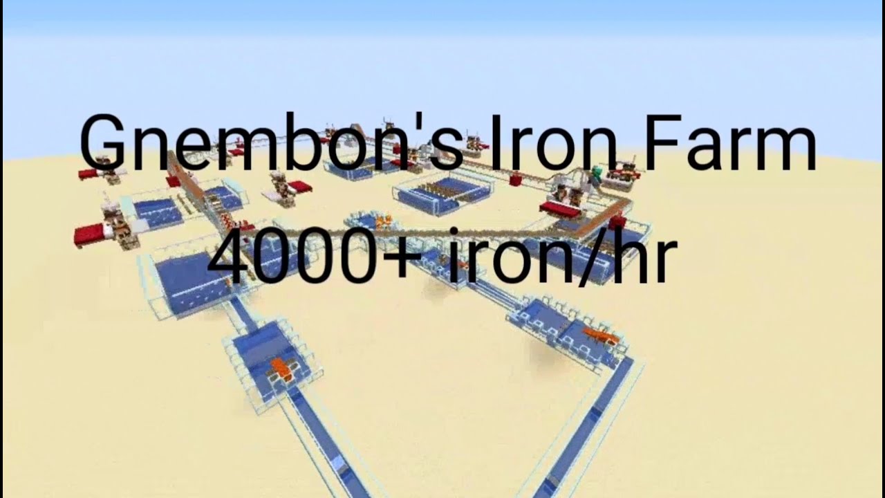 Gnembon's Iron Farm, 4000+ Iron/hr, Minecraft Tutorial - YouTube