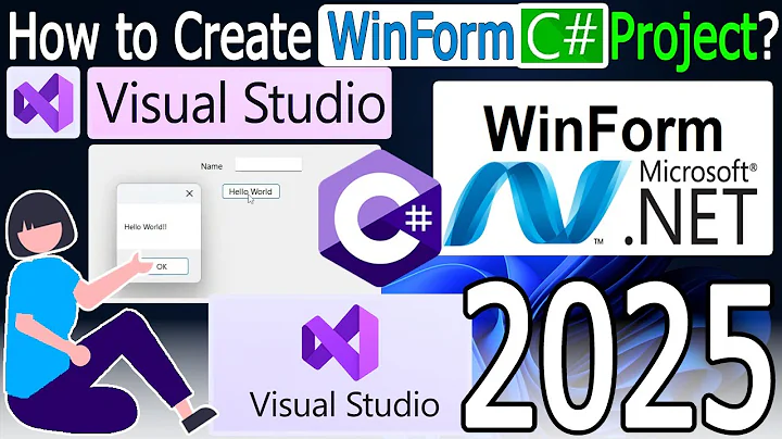 How to Create C# WinForm Project in Microsoft Visual Studio [ 2025 Update ] on Windows 10/11 thumbnail