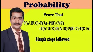 Probability good example P(A∪B∪C)=? solved step by step simple method