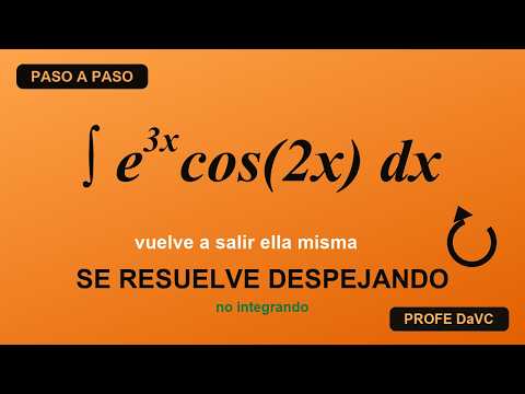 Miniatura del vídeo: Integral de e^(3x) cos(2x)
