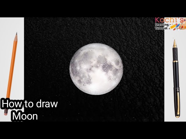 How to Draw Moon Easy - YouTube