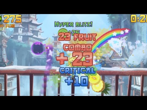 Playing Fruit Ninja+ 23 Fruit Combo+ 5 games of arcade - YouTube