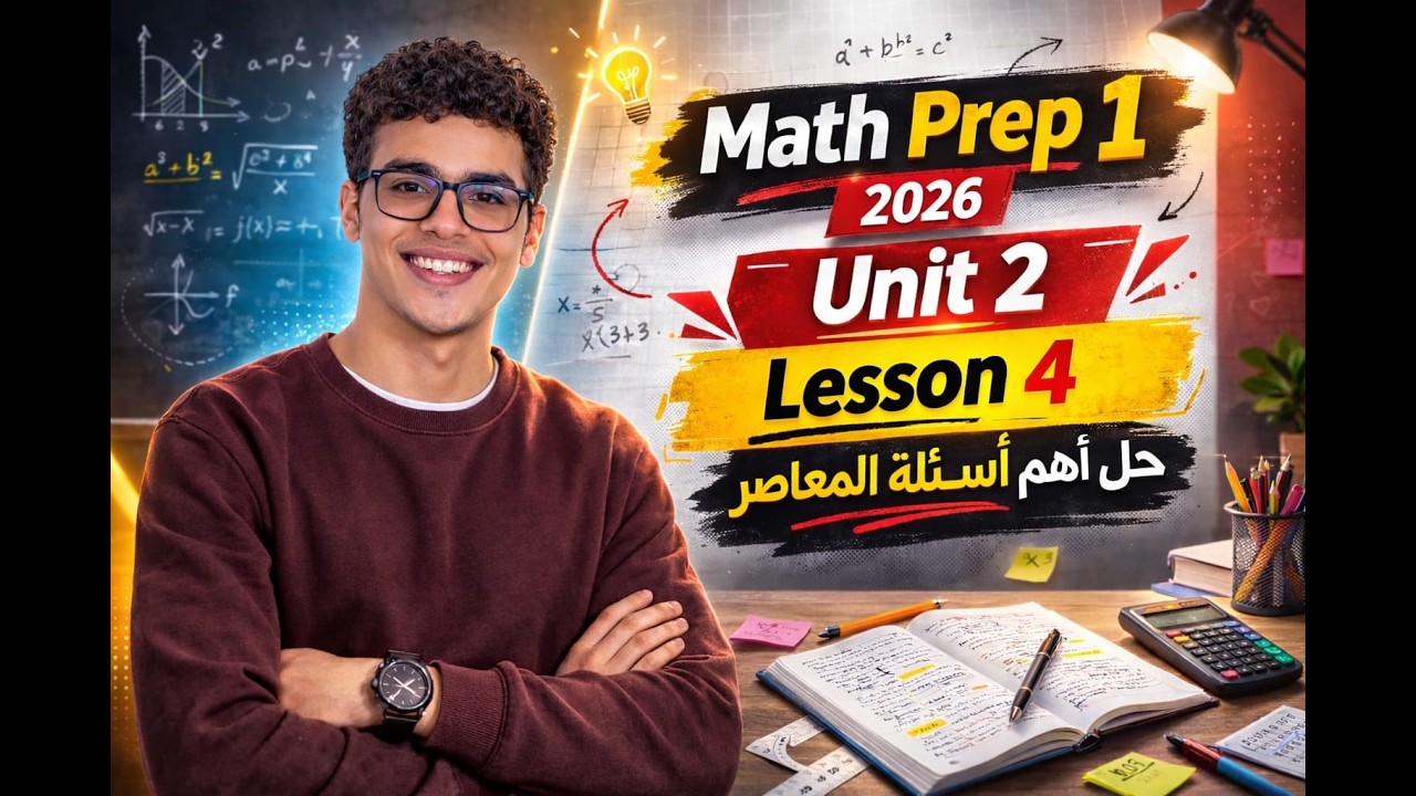 Math Prep1 2026 | Unit 2 Lesson 4 | حل أهم أسئلة المعاصر