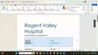 New Perspectives Word 365 | Module 5: End of Module Project 1 Regent Valley Medical Center