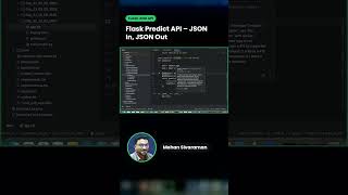 Flask - Predict API - JSON In, JSON Out #flask #python