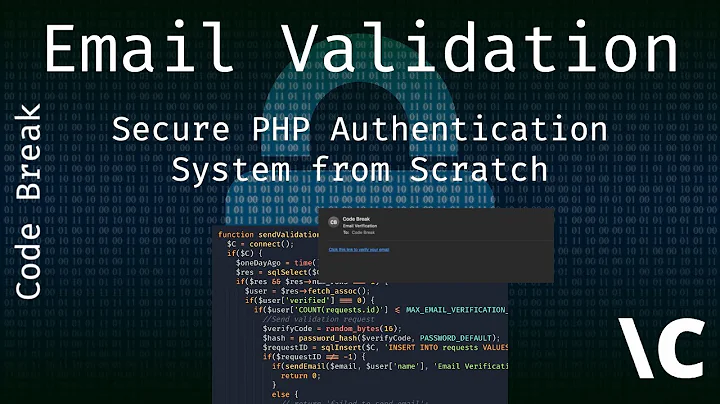 Email Address Validation in PHP - Secure PHP Authentication System from Scratch Ep. 3