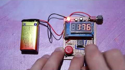 Stopwatch with ATtiny 13 and TM1637 LED module - Tauno Erik
