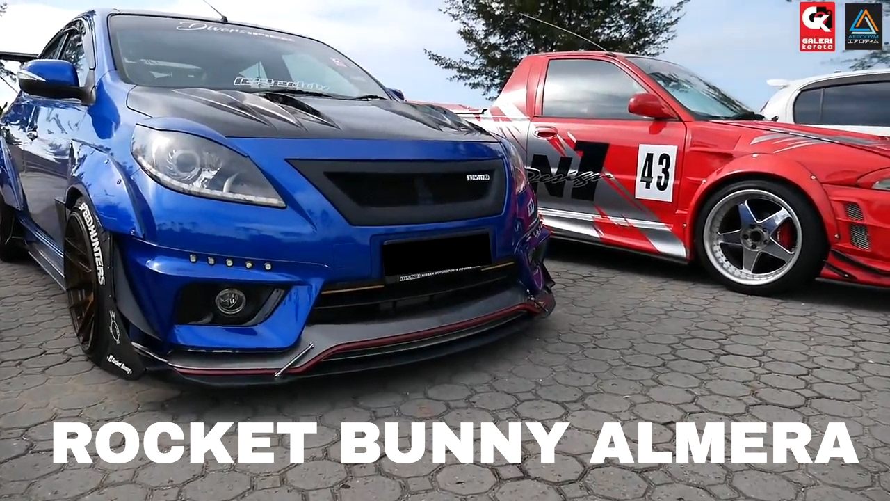 Nissan Almera Custom Modified with Rocket Bunny Kits - YouTube