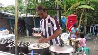 Thai Street Vendor Prepares Kanom Krok 5 Years Later