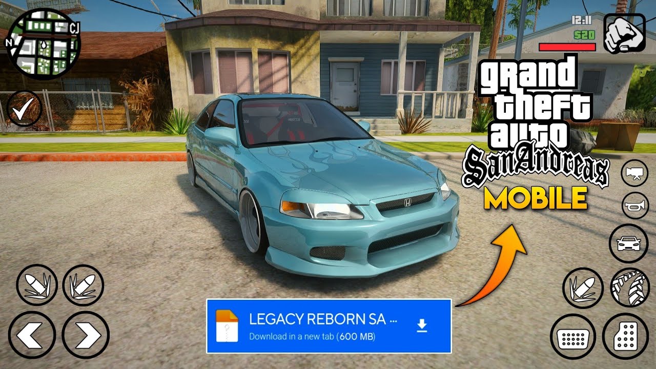 GTA V Legacy Reborn Modpack - GTA SA Android Graphics Real sounds | New vehicles | All cheats