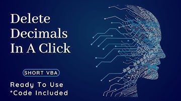 Microsoft Excel Easy Tutorial | Delete All Decimals In A Click | Ready to Use VBA Code |