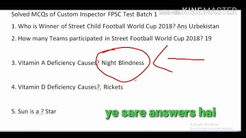 Custom Inspector solved test paper 2018 || Fpsc custom inspector solved paper 2018