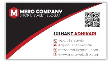 BUSINESS / VISITING CARD DESIGN | PHOTOSHOP TUTORIAL IN NEPALI
