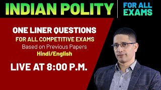 Indian Polity | One Liner Questions in Hindi/English For All Competitive Exams | Live Class screenshot 5