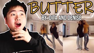 DITA & DENISE of Secret Number dancing 'BUTTER' by BTS | Tiktok Dance | REACTION