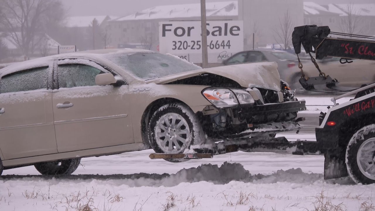 Stearns County, MN Travel Nightmare / Crashes - 3/12/2017