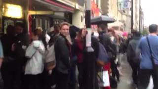 The queue of the A Chorus Line Auditions at the London Pall