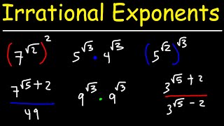 How To Simplify Algebraic Expressions With Irrational Exponents & Square Roots