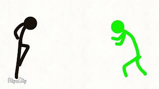 Black Stickguy Vs Green Stickguya Stickman Animation