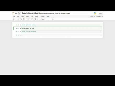 Code for Even and Odd Numbers in python.