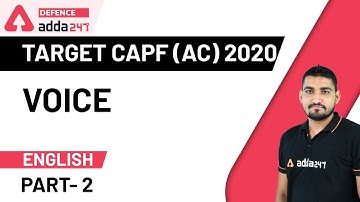 UPSC CAPF AC 2020 | English for Assistant Commandant | Voice (Part 2)