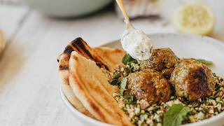 Lamb Meatballs with Lemon Mint Tzatziki Sauce | Field to Table Central Coast Red Blend Lamb Meatballs With Lemon Sauce