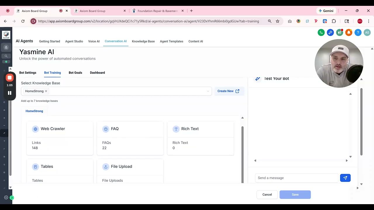 AI chatbot interface answering customer questions