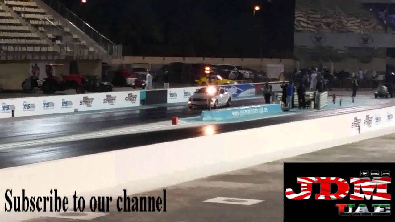 Ford Mustang at yas drag strip on 22nd JAN 2015