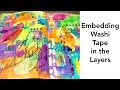 Embedding Washi Tape in the Layers of an Art Journal