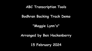 ABC Transcription Tools - Bodhran Backing Track Demo - "Maggie Lynn
