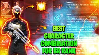 Best Character Skill Combination For BR Rank| BR Rank Best Character Combination|Solo Rank Push Tips