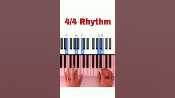 Piano - Easy 4/4 Rhythm #shorts