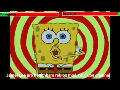 Spongebob vs mrs puff with healthbars Jamel lee Pro healthbars roblox Friday night funkin)