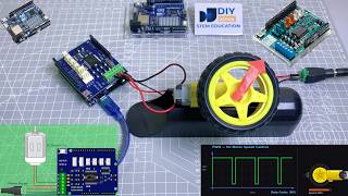 Arduino Uno R4 - Real-Time DC Motor Speed and Direction Control with Motor Shield