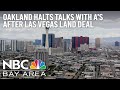 Oakland Ends Athletics Talks Amid News of Las Vegas Ballpark Site Deal